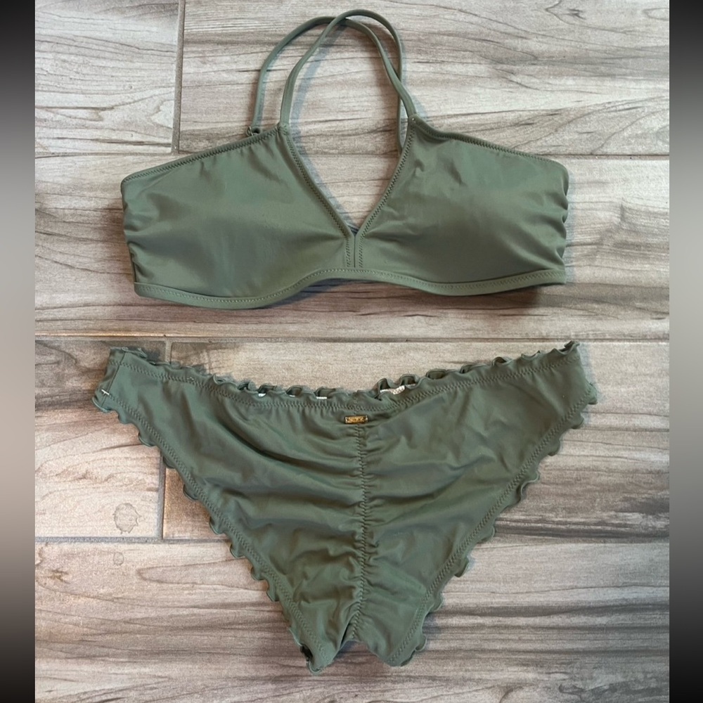 Victoria’s Secret Army olive Green Bikini swimsuit bathing suit size Medium M